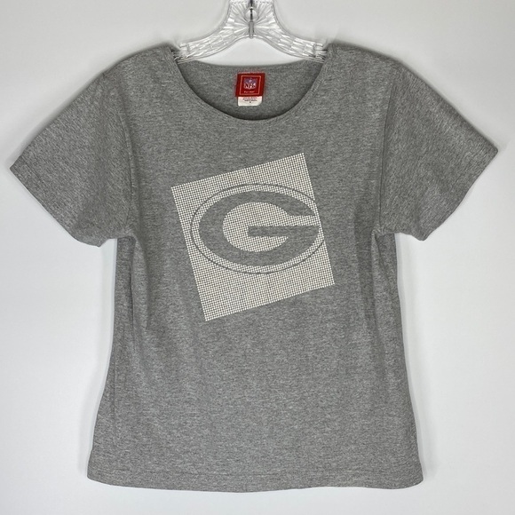 NFL For Her Green Bay Packer Grey Tshirt Medium - Picture 1 of 5
